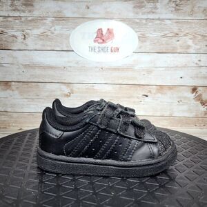 Adidas Originals Toddler 5C Superstar 2 Shelltoe Triple Black Shoes